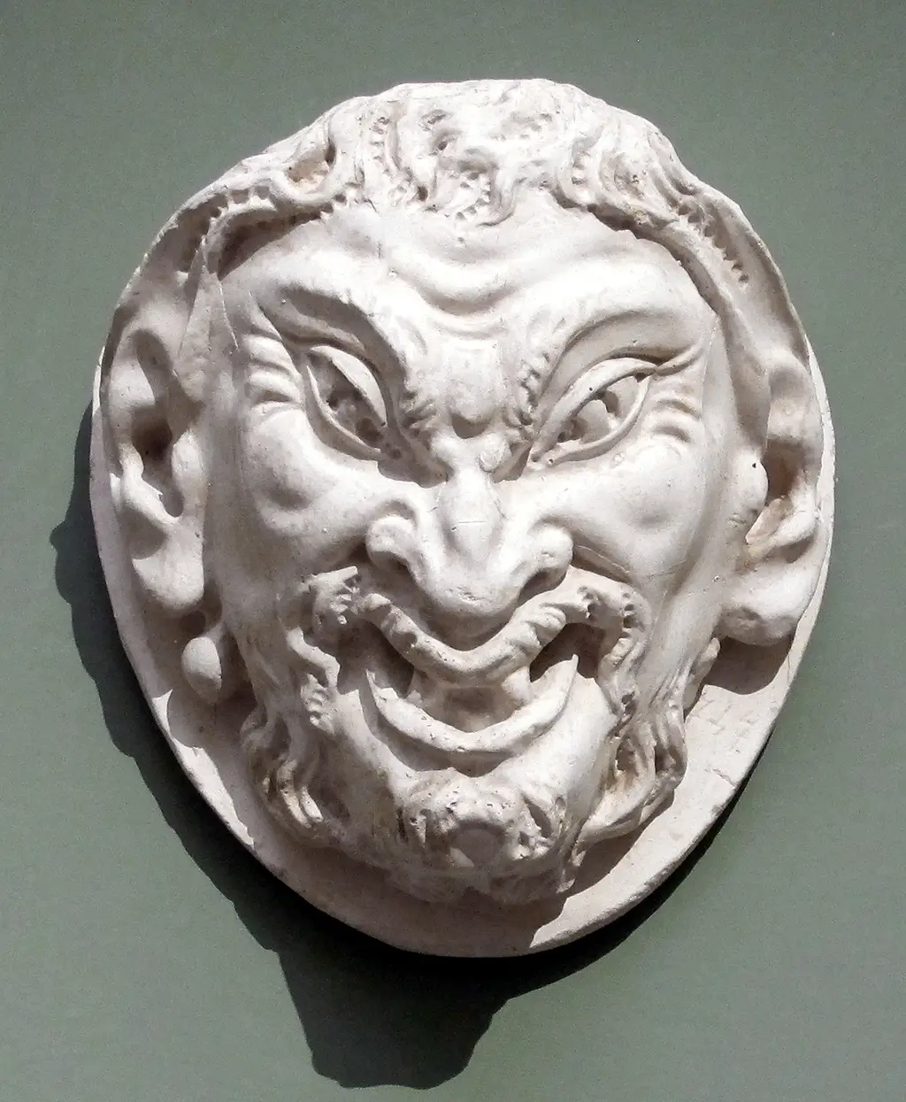 Head of a Faun in Detail Michelangelo